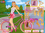 芭比娃娃去騎自行車
