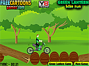 綠燈俠自行車跑步