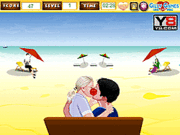現代海灘吻
