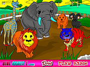 動物園着色遊戲