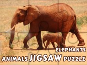 動物拼圖大象