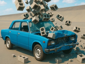 汽車撞擊測試：廢棄城市