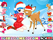 聖誕女孩愛馴鹿