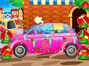 清潔我的新粉紅色的車