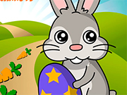 復活節兔子收集胡蘿蔔