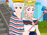 墨西哥的埃爾莎和Jack Selfie
