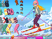 時尚滑雪女孩打扮