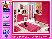 可愛的粉紅房間查找英文字母