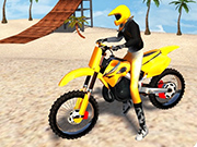 越野摩托車沙灘遊戲：自行車特技賽車
