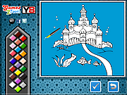 海洋城堡在線着色遊戲