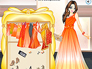 橙色Ombre連衣裙