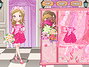 粉紅色的新娘裝扮