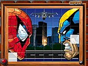 排序我的瓷磚蜘蛛俠和Wolverine