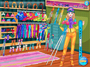 青少年滑雪女孩