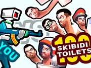 您vs 100 Skibidi廁所